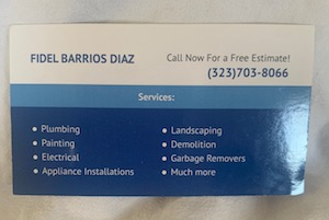 Handyman Services from Fidel Barrio